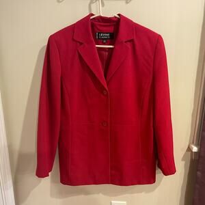 Levine Classics Red Skirt Suit Size 12